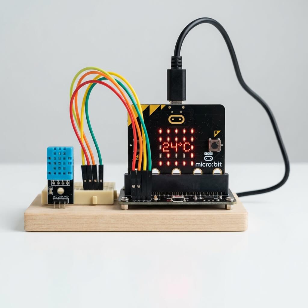 Indoor and Outdoor Temp (Micro:bit)